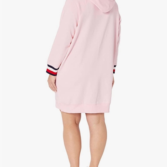 Tommy Hilfiger Plus Size Women's Hoodie Dress, Soft Ballerina Pink, XXL - Picture 4 of 7